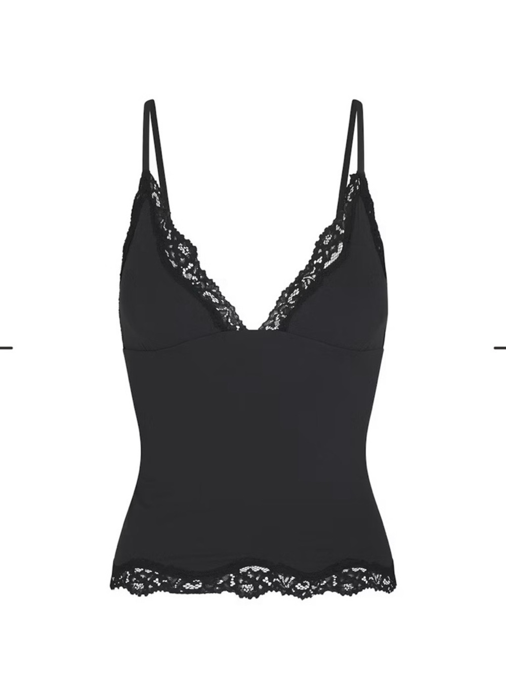 SKIMS Black Lace-Trim Camisole